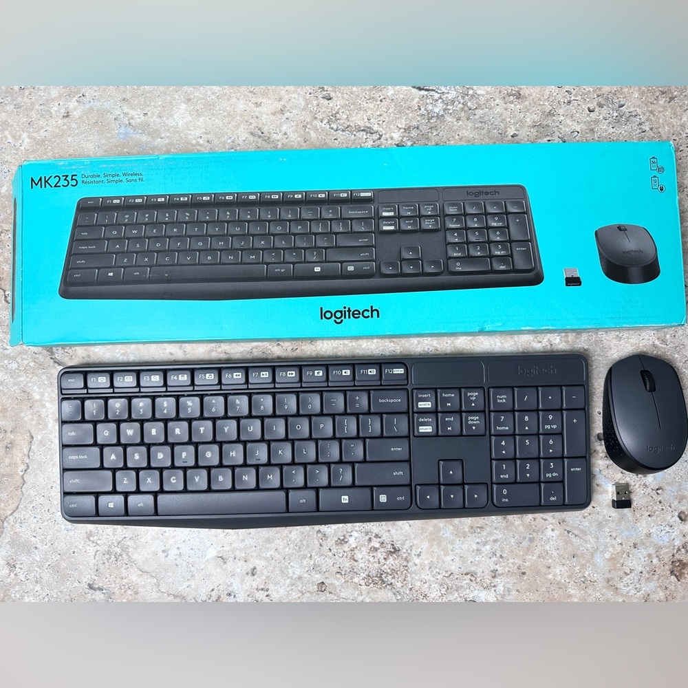 Logitech MK235 Black Wireless Keyboard and Mouse Combo